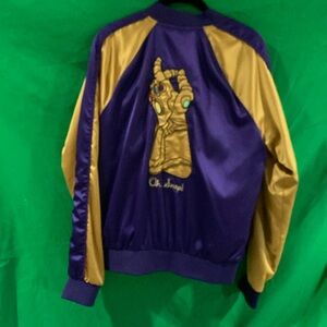 Her Universe Marvel Avengers Thanos Oh Snap! Women’s Satin Bomber Jacket